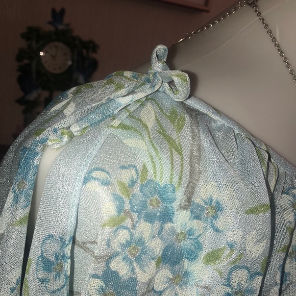 Beautiful vintage 70’s, blue floral, maxi dress - Picture 6 of 9